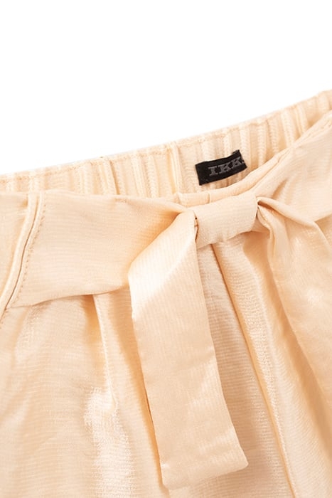 GIRL'S PALE YELLOW SATIN PANTS GOLD 3