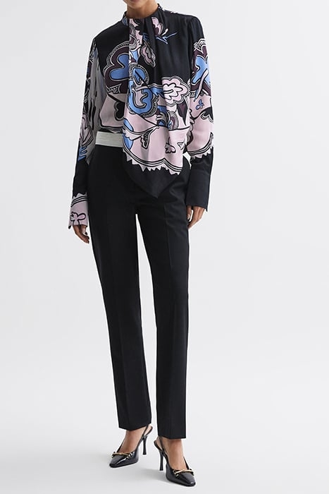 SEVANNA-PRINT BLOUSE BLACK 3