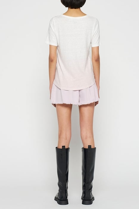 LINEN TEE DIP DYE PALE LILAC 3