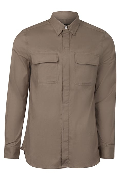OXFORD OVERSHIRT L/S SOLID LGT. KHAKI 1