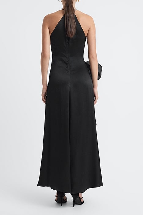 LUNA-RUCHED MAXI DRESS BLACK 2