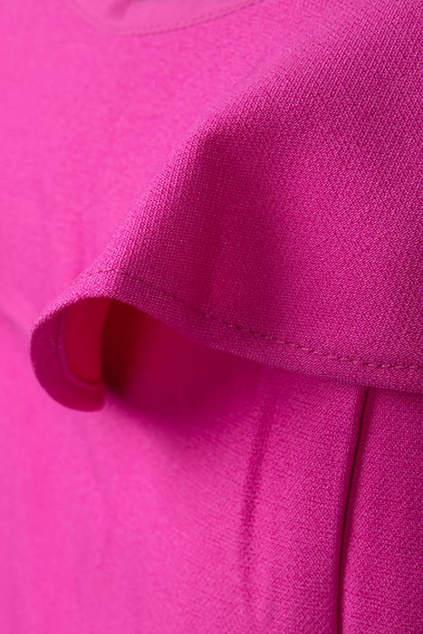 FRILL BARDOT TLRD DRESS SHORT WILD ROSA 3