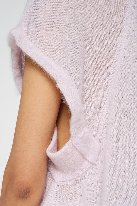 SHORTSLEEVE TOP KNIT PALE LILAC 6