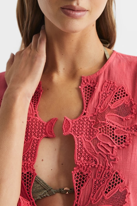 ETTA-EMRBOIDERED DRESS CORAL 6