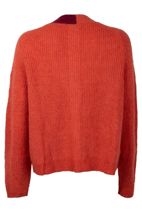 DEHLIA KNITTED CARDI MID ORANGE 2