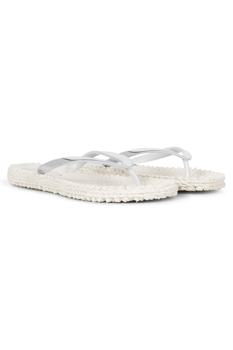 CHEERFUL04M METALLIC FLIP FLOP CREME 3