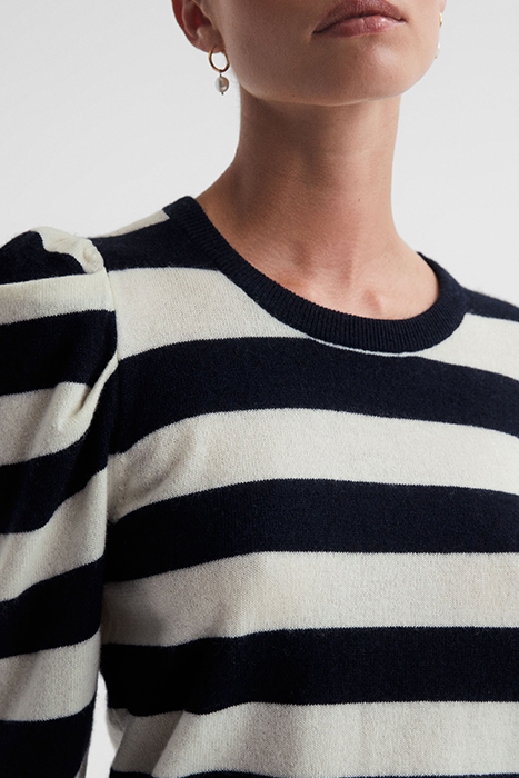 FLEMING-MADELEINE KNITTED SWEATER NAVY/CREAM 5