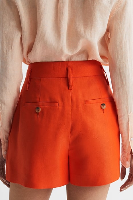 HOLLIE-PLEAT SHORTS ORANGE 2