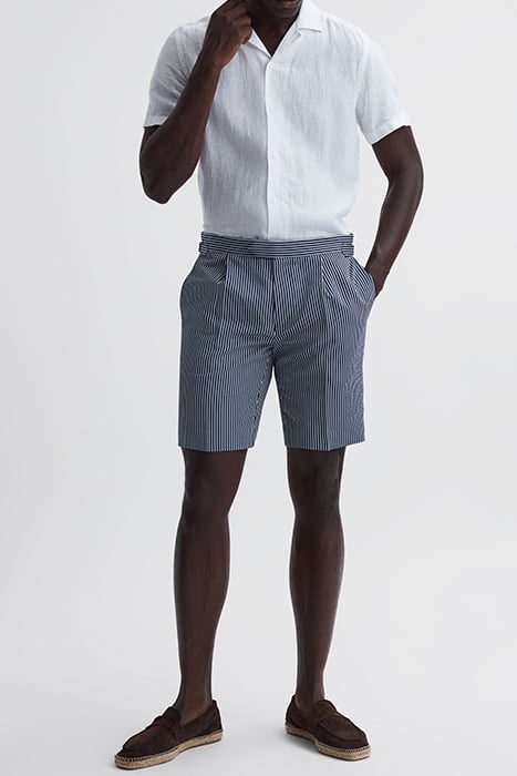 ARCHIE-FINE SHORTS NAVY/WHITE 3