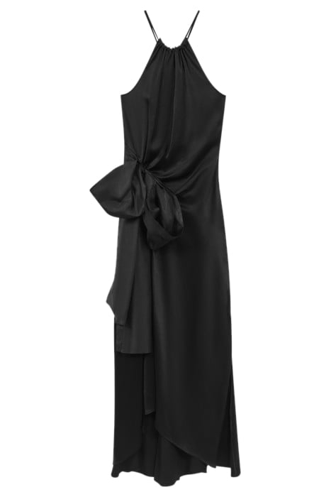 LUNA-RUCHED MAXI DRESS BLACK 3