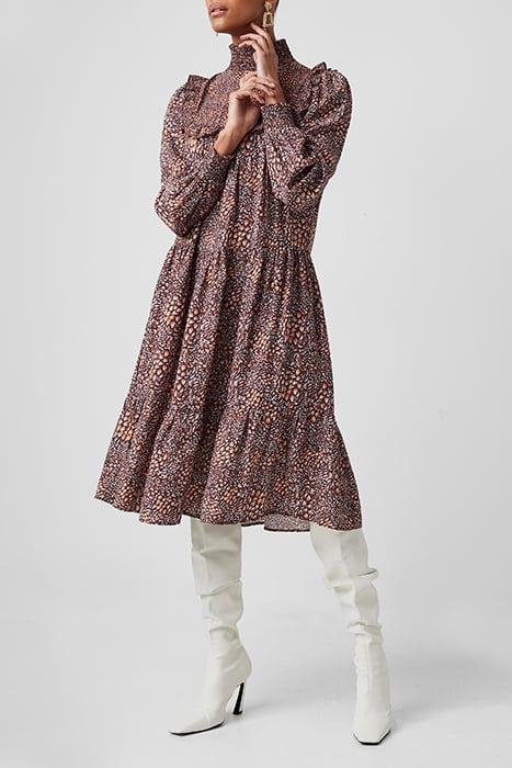 PF FAITH FIL COUPE DRESS BITTER CHOC/SATSUMA 1