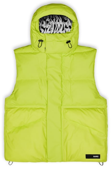 UNISEX SHOW BLOCK PUFFER VEST DIGITAL LIME 5