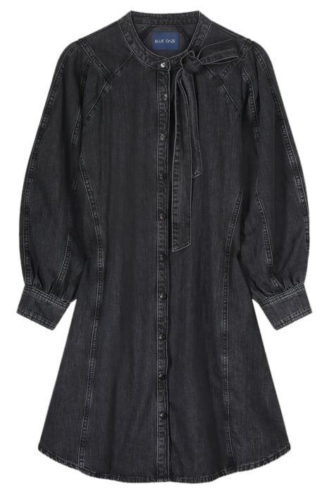 DENIM BOW DRESS MARITAS LIGHT WEIGHT DENIM BLACK DENIM 3