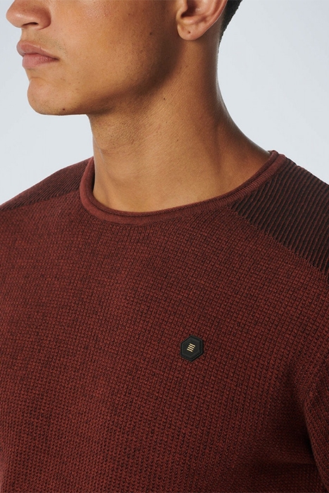 PULLOVER CREWNECK 2 COLOURED JACQUARD DARK RED 6