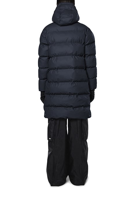 UNISEX LONG PUFFER JACKET NAVY 2