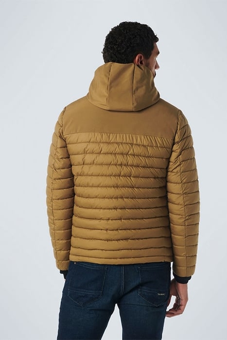 JACKET HOODED SHORT FIT PADDED MIX LIGHT MOSS 2