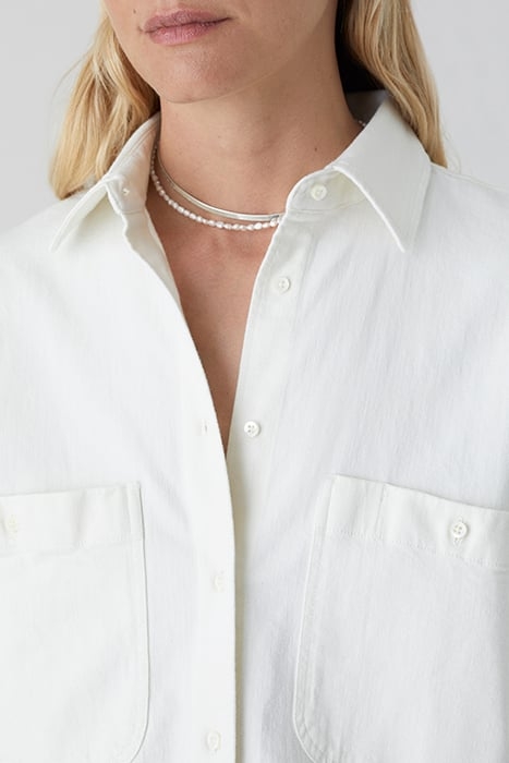 DENIM SHIRTS & BLOUSES WHITE 4