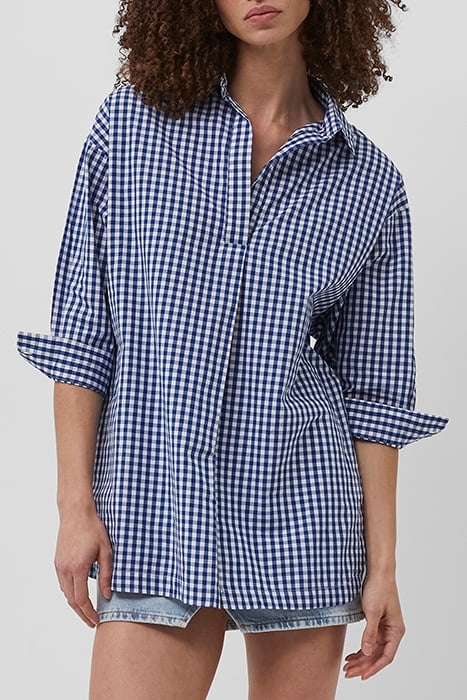 RETA CHECK POP OVER SHIRT CERAMIC BL/SUM WHITE 1