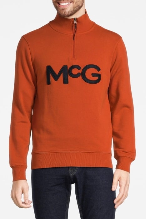 ZIP MOCK SWEAT POTTERS CLAY 1