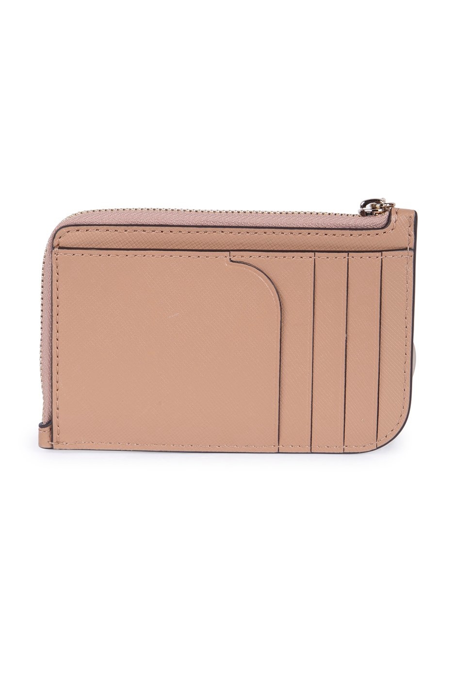 CAMERON SAFFIANO LEATHER MEDIUM ZIP CARD HOLDER LIGHT FAWN 2
