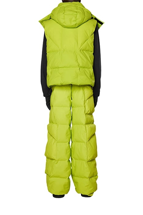 UNISEX SHOW BLOCK PUFFER VEST DIGITAL LIME 2