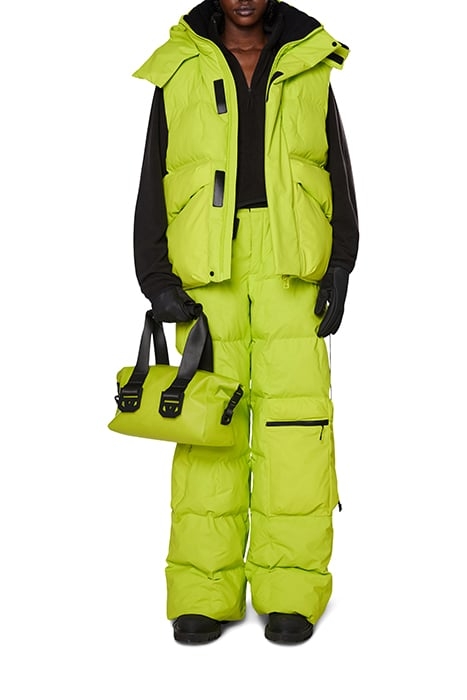 UNISEX SHOW BLOCK PUFFER VEST DIGITAL LIME 3
