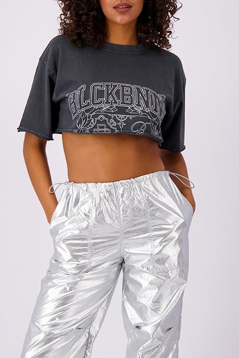 UNIVERSITY CROPPED TEE BLACK 1