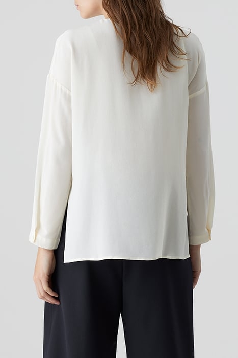 COLLARLESS BLOUSE SHIRTS & BLOUSES IVORY 2