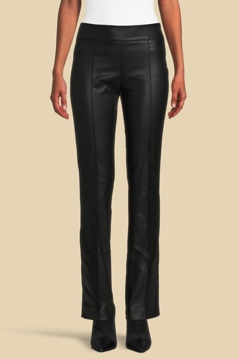 MIRTA STRAIGHT PANT JET BLACK LEATHER 1