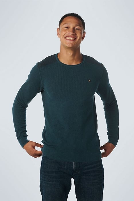 PULLOVER CREWNECK 2 COLOURED JACQUARD OCEAN 1