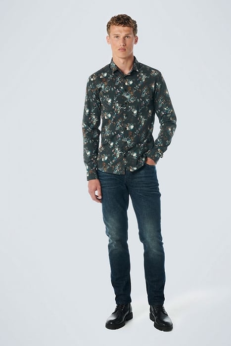 SHIRT STRETCH ALLOVER PRINTED BLACK 3