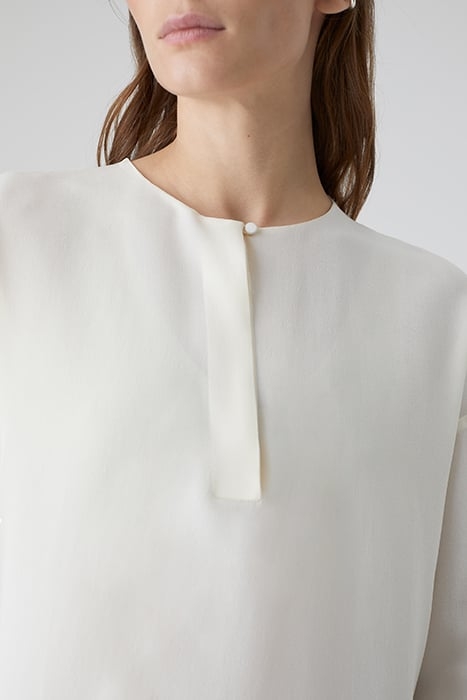 COLLARLESS BLOUSE SHIRTS & BLOUSES IVORY 5