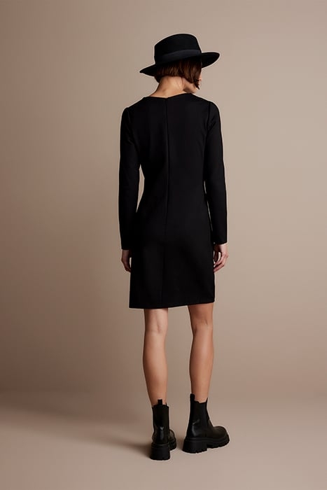DRESS PUNTO MILANO BLACK 2