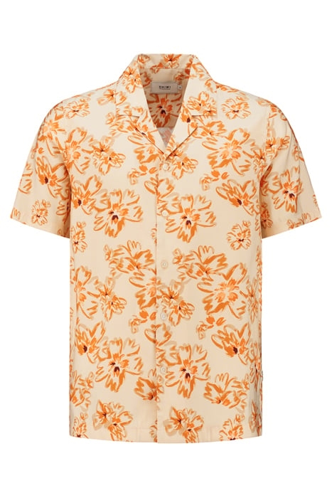 MEN SHORTSLEEVE WASHED FLOWER LIGHT BEIGE 5