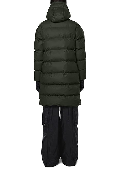UNISEX LONG PUFFER JACKET GREEN 4