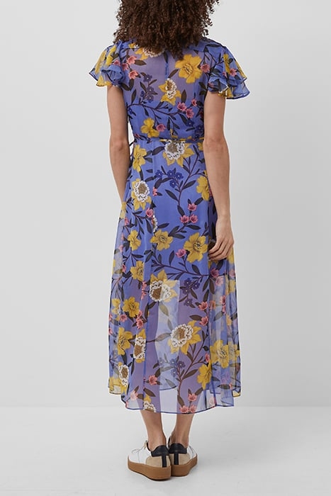 ELOISE CRINKLE MIDI DRESS BAY BLUE MULTI 3