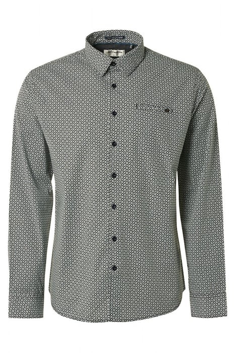 SHIRT STRETCH ALLOVER PRINTED DARK GREEN 4