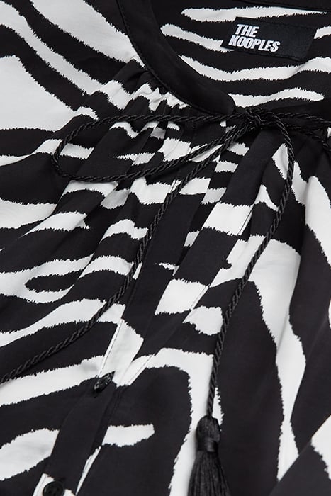 ZEBRA PRINT DRESS BLACK WHITE 2
