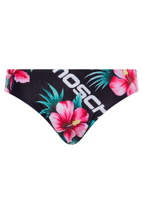 HIBISCUS PRINT SWIM BRIEFS BLACK 3