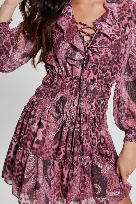 LS LACE UP FLARED LU PURPLE KASHMIR PRINT 6