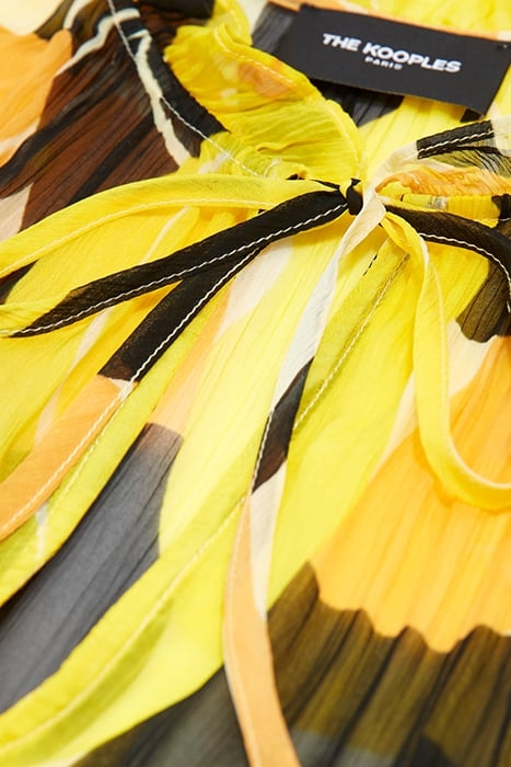 SHORT SLEEVED LACE COLLAR TOP YELLOW 7