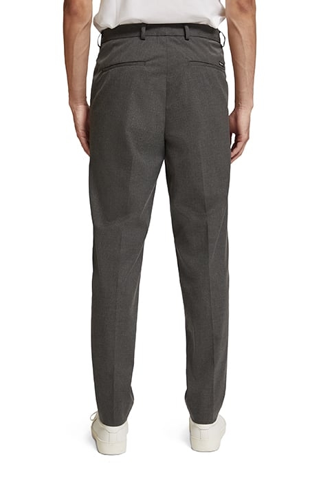 IRVING - SLIM TAPERED MELANGE VISCOSE-BLEND CHINO SEAL GREY 2