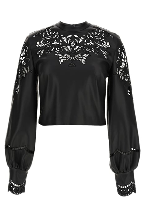 SOLANGE TOP JET BLACK BLOUSE 4