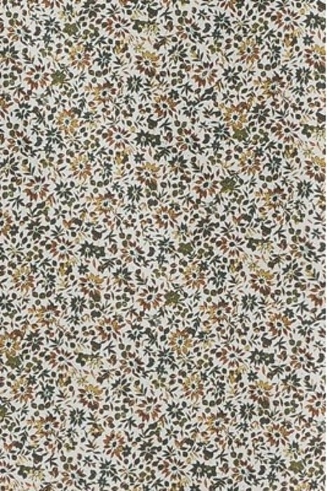 KHAKI MICRO-FLOWER PRINT ORGANIC SLIM SHIRT KHAKI 5