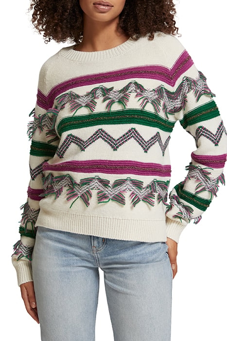 FRINGE JACQUARD PULLOVER SOFT ICE 1