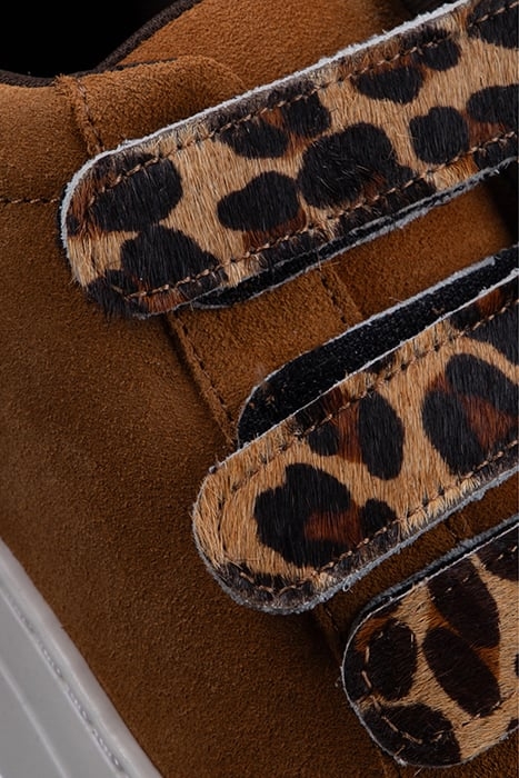 FAWN TRAINERS WITH LEOPARD VELCRO 4