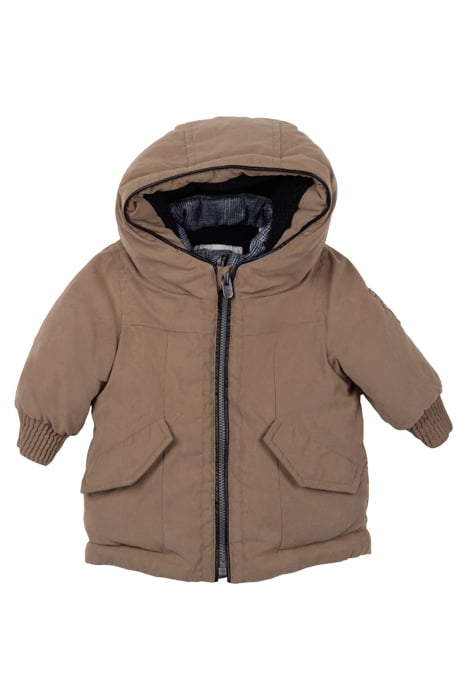 BABY BOYS’ CAMEL FUR-LINED HOODED PARKA 1