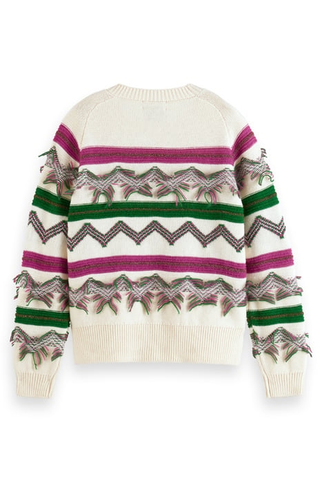 FRINGE JACQUARD PULLOVER SOFT ICE 5