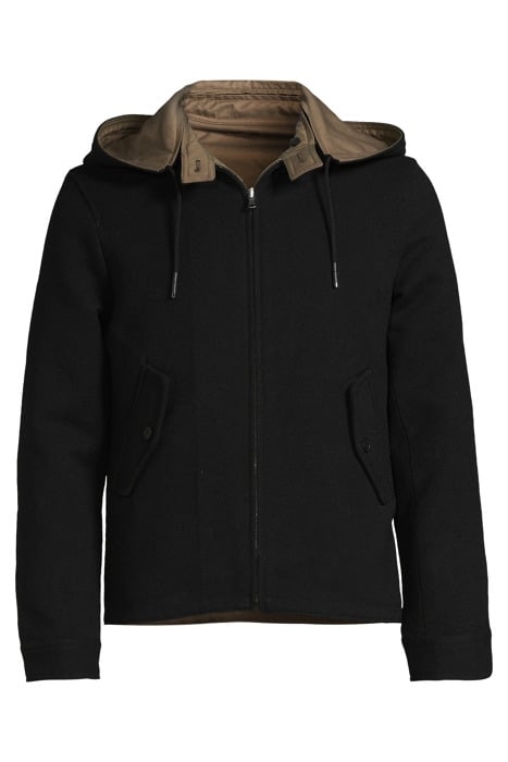 BLACK/BEIGE REVERSIBLE HOODED JACKET BLACK 3
