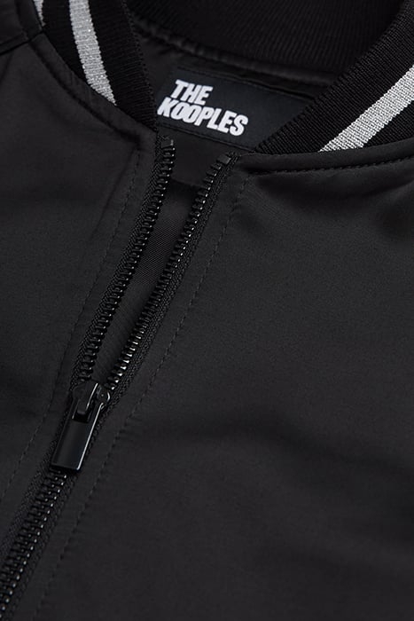 ZIP-UP SWEATSHIRT WITH RIB DETAIL BLACK 2